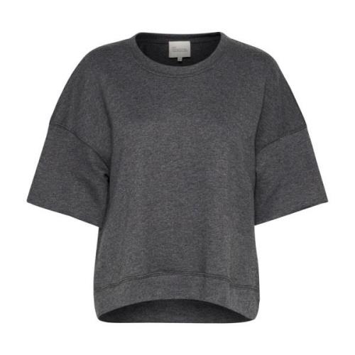 Donkergrijze Sweat Blouse Top My Essential Wardrobe , Gray , Dames