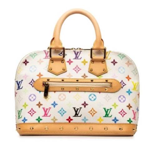 Pre-owned Leather handbags Louis Vuitton Vintage , White , Dames