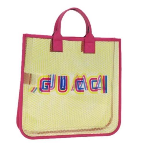 Pre-owned Vinyl totes Gucci Vintage , Beige , Dames