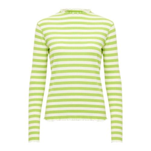 Gestreepte Longsleeve Top - Helder Limegroen Karen by Simonsen , Multi...