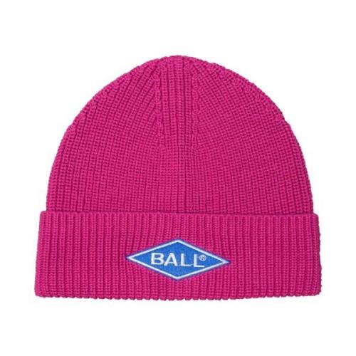 Coole Geborduurde Beanie Accessoire Very Berry Ball , Pink , Dames