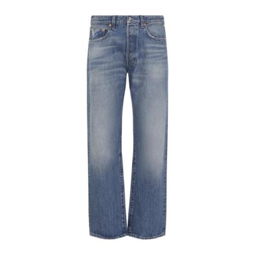 Blauwe Denim Broek voor Mannen Valentino , Blue , Heren