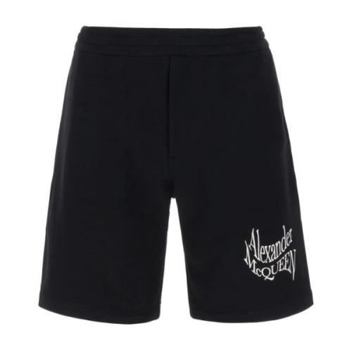 Stijlvolle Bermuda Shorts voor Mannen Alexander McQueen , Black , Here...