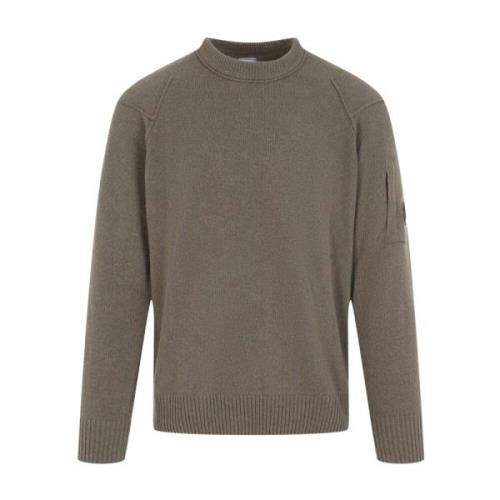 Walnoot Crew Neck Sweater C.p. Company , Brown , Heren