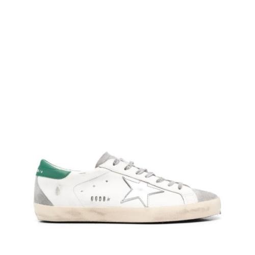 Super Star Leren Suède Sneakers Golden Goose , White , Heren