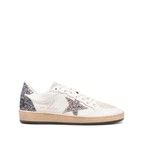 Ball Star Leren Sneakers Golden Goose , White , Dames