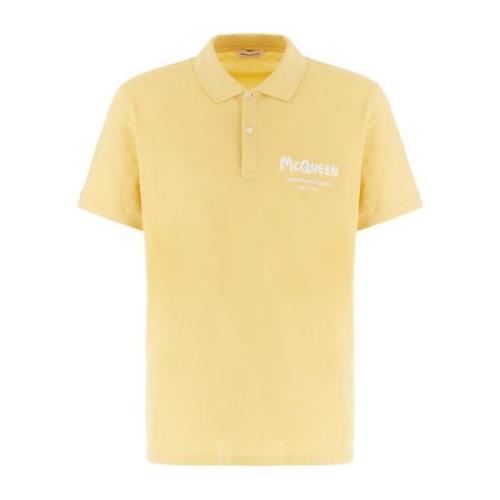 Klassieke Polo Shirt voor Mannen Alexander McQueen , Yellow , Heren