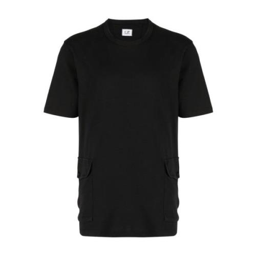 T-shirt met zijzakken C.p. Company , Black , Heren