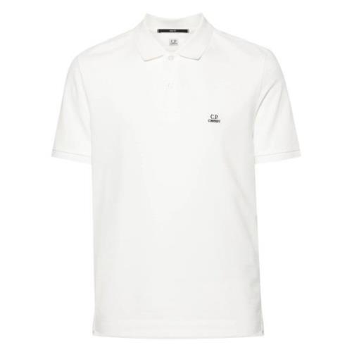 Logo Patch Polo Shirt C.p. Company , White , Heren