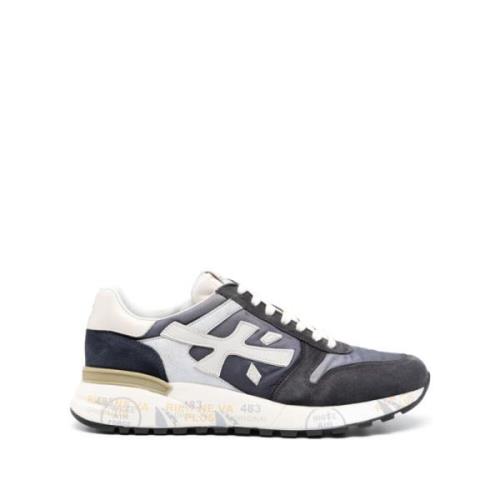 Nylon en Leren Sneakers Premiata , Blue , Heren