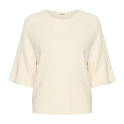 Witte Gebreide Pullover Slindianna Whisper Soaked in Luxury , White , ...