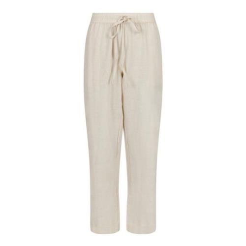 Sonar Linnen Wijde Pijp Broek Neo Noir , Beige , Dames