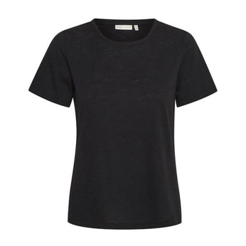 Zwarte T-Shirt Top 30105276 InWear , Black , Dames