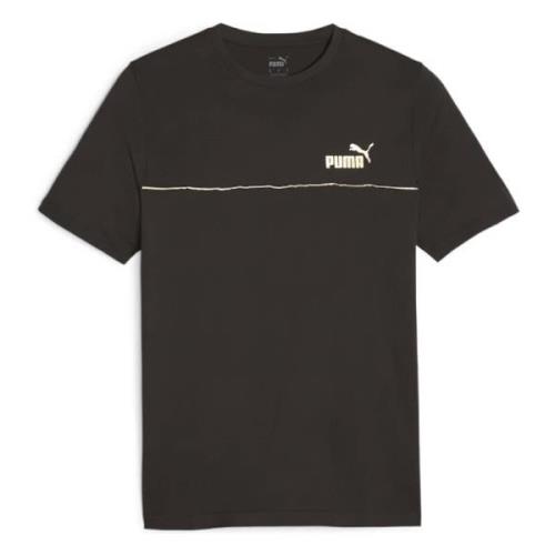 Ess+ Minimal Goud T-shirt Puma , Black , Heren