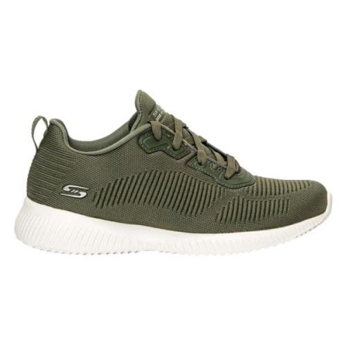 Bobs Squad - Stevige Sneakers Skechers , Green , Dames