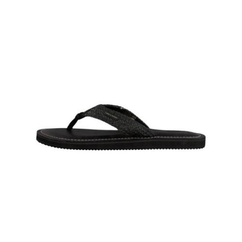 Zwarte Gevlochten Heren Slippers Scotch & Soda , Black , Heren