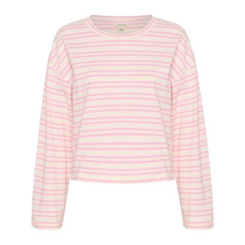 Long Sleeve Tops Soaked in Luxury , Pink , Dames