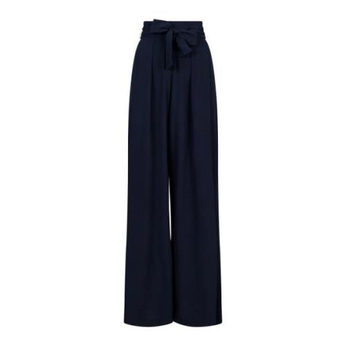 Wide Trousers Neo Noir , Blue , Dames