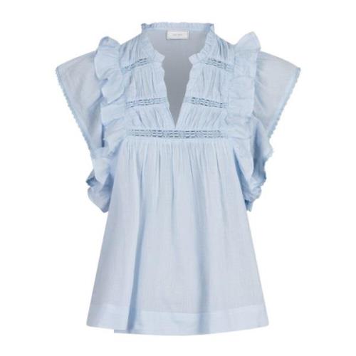 Jayla S Voile Top - Lichtblauw Neo Noir , Blue , Dames