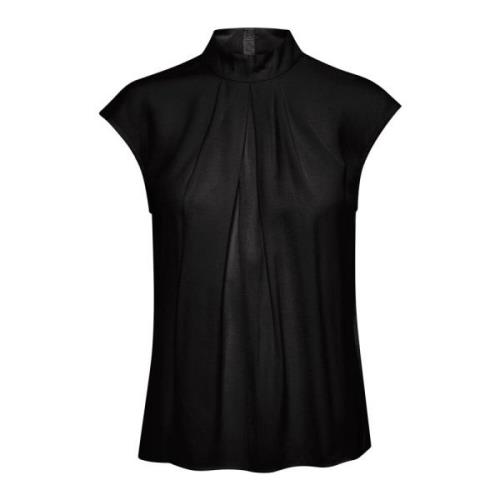 Elegante Gedrapeerde Top in Zwart InWear , Black , Dames