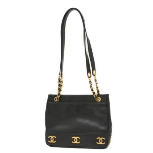 Pre-owned Leather chanel-bags Chanel Vintage , Black , Dames