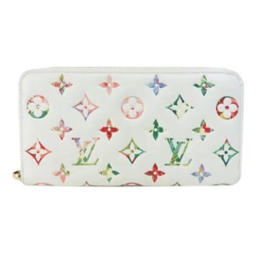 Pre-owned Leather wallets Louis Vuitton Vintage , White , Dames