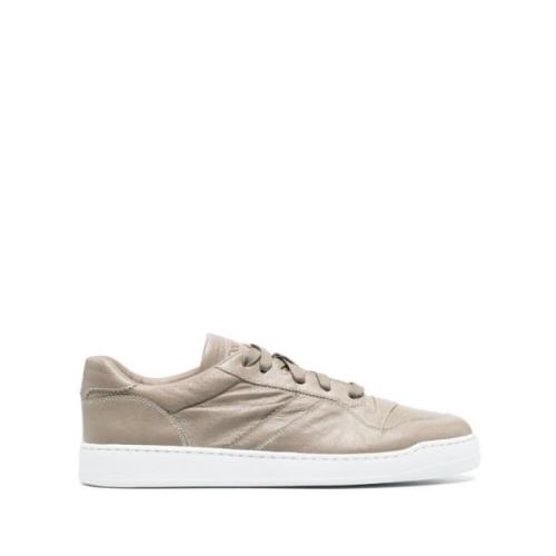 Geperforeerde Leren Sneakers Doucal's , Beige , Heren