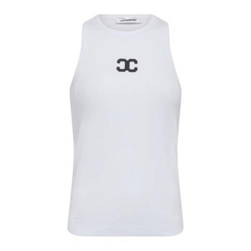 Sportieve Tanktop met Logo Co'Couture , White , Dames