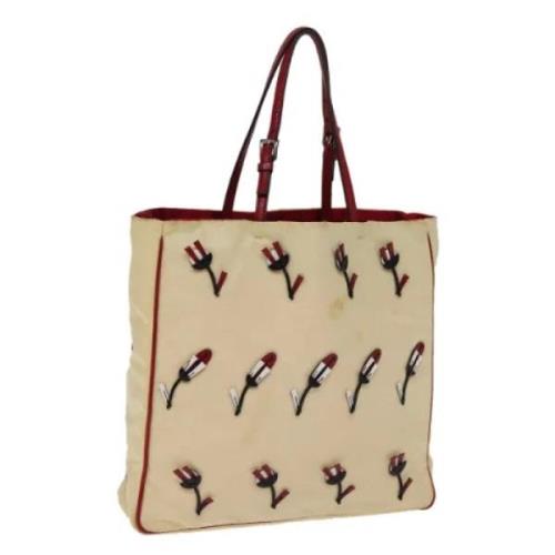 Pre-owned Nylon totes Prada Vintage , Beige , Dames