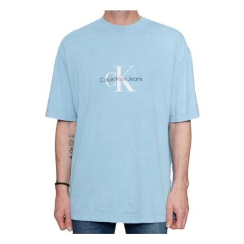 Archief Monologo Tee T-shirt Calvin Klein , Blue , Heren