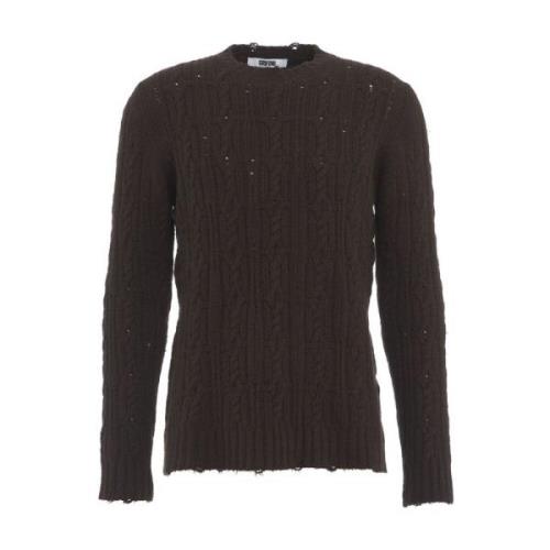 Bruine Gebreide Trui Aw24 Handwas Mauro Grifoni , Brown , Heren