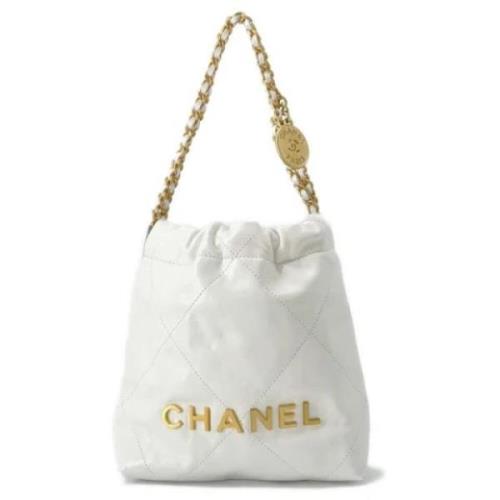 Pre-owned Leather chanel-bags Chanel Vintage , White , Dames