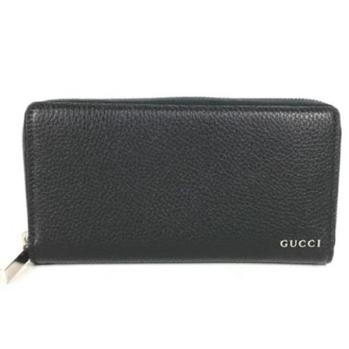 Pre-owned Leather wallets Gucci Vintage , Black , Dames