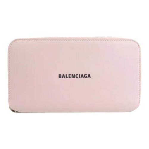 Pre-owned Leather wallets Balenciaga Vintage , Pink , Dames