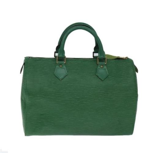 Pre-owned Leather handbags Louis Vuitton Vintage , Green , Dames