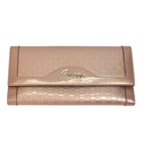 Pre-owned Leather wallets Gucci Vintage , Pink , Dames