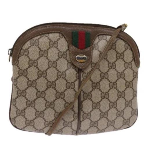 Pre-owned Leather gucci-bags Gucci Vintage , Beige , Dames