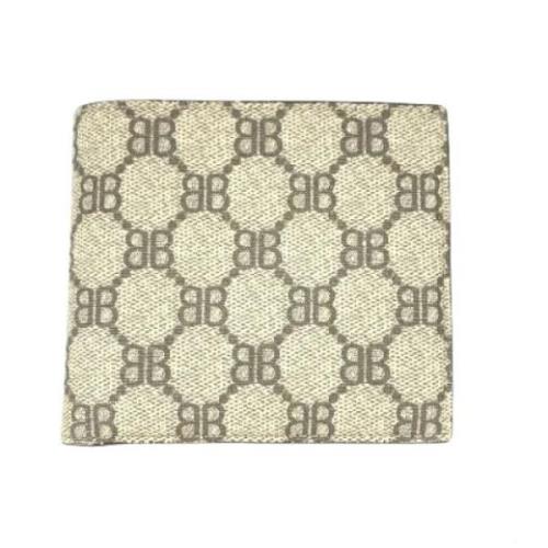 Pre-owned Canvas wallets Gucci Vintage , Beige , Heren