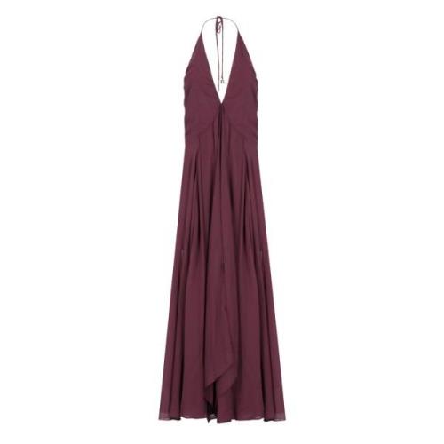 Paarse Chiffon V-Hals Jurk Rotate Birger Christensen , Purple , Dames