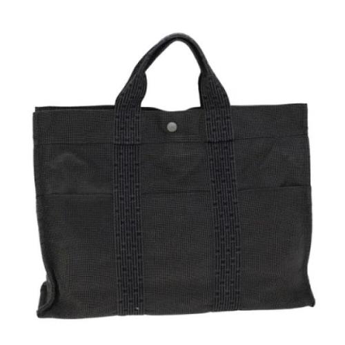 Pre-owned Canvas totes Hermès Vintage , Gray , Dames