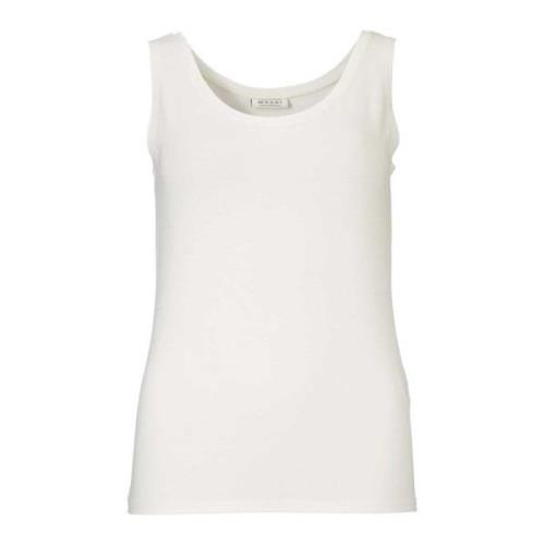 Mouwloze Top in Crème Viscosemix Masai , White , Dames