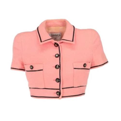 Pre-owned Cotton outerwear Chanel Vintage , Pink , Dames