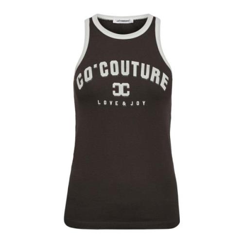 Sporty Edgecc Tank Top Antraciet Co'Couture , Black , Dames