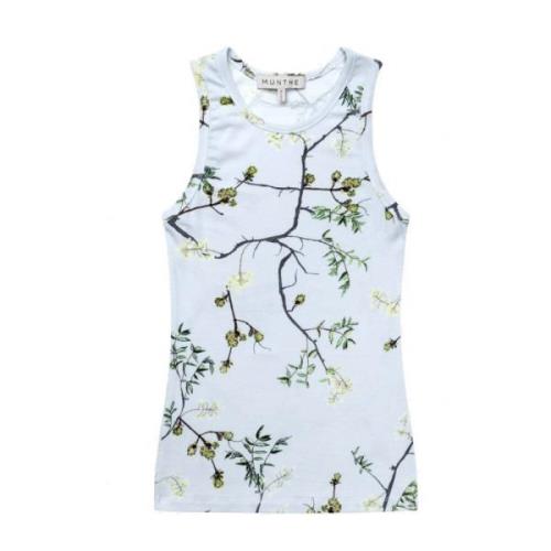 Groene Bloemenprint Top Munthe , Multicolor , Dames