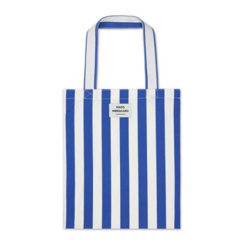 Gestreepte Shopper Tas Blauw Mads Nørgaard , Multicolor , Dames