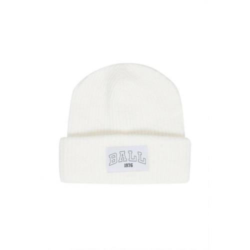 Bright White Beanie Accessoire Ball , White , Dames