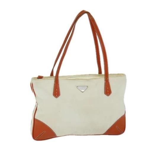 Pre-owned Nylon totes Prada Vintage , Beige , Dames