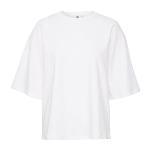 Heldere Witte Basis T-Shirt Lounge Nine , White , Dames