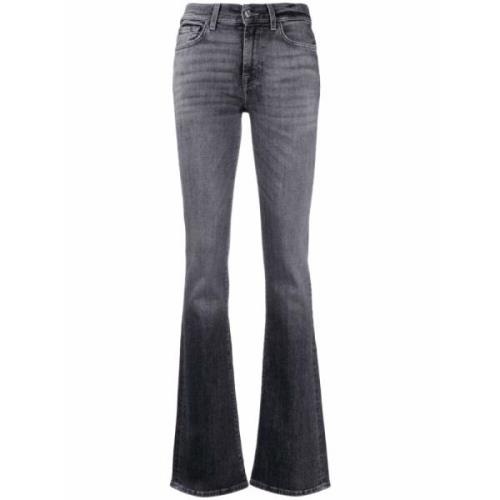 Bootcut Soho Mid Rise Jeans 7 For All Mankind , Gray , Dames