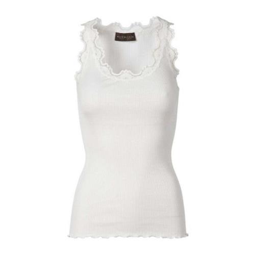 Feminine Kant Top Rosemunde , White , Dames